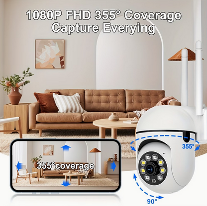 1080P Wireless Security Camera | Full-Color Night Vision & Pan/Tilt/Zoom